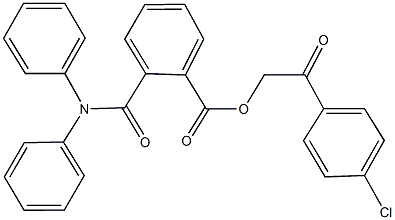 2-(4-chlorophenyl)-2-oxoethyl 2-[(diphenylamino)carbonyl]benzoate Struktur