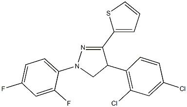 4-(2,4-dichlorophenyl)-1-(2,4-difluorophenyl)-3-(2-thienyl)-4,5-dihydro-1H-pyrazole Struktur