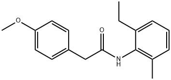 N-(2-ethyl-6-methylphenyl)-2-(4-methoxyphenyl)acetamide Struktur