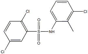 2,5-dichloro-N-(3-chloro-2-methylphenyl)benzenesulfonamide Struktur