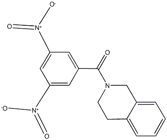 2-{3,5-bisnitrobenzoyl}-1,2,3,4-tetrahydroisoquinoline Struktur