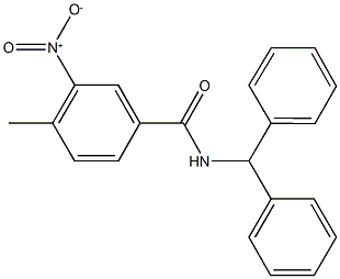 N-(diphenylmethyl)-3-nitro-4-methylbenzamide Struktur