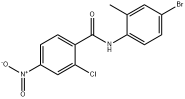 N-(4-bromo-2-methylphenyl)-2-chloro-4-nitrobenzamide Struktur