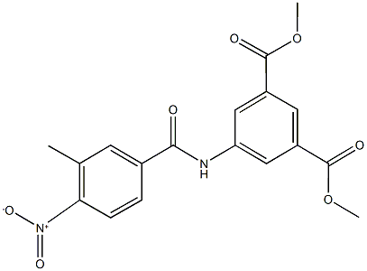 dimethyl 5-({4-nitro-3-methylbenzoyl}amino)isophthalate Struktur