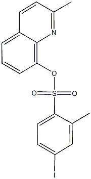 2-methyl-8-quinolinyl 4-iodo-2-methylbenzenesulfonate Struktur