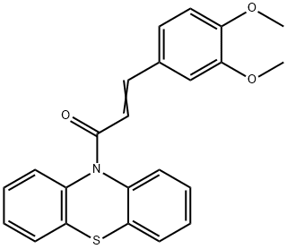 10-[3-(3,4-dimethoxyphenyl)acryloyl]-10H-phenothiazine Struktur