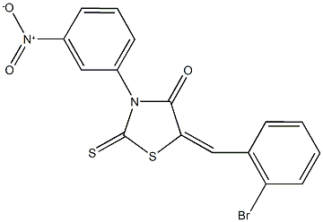 5-(2-bromobenzylidene)-3-{3-nitrophenyl}-2-thioxo-1,3-thiazolidin-4-one Struktur