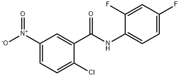 2-chloro-N-(2,4-difluorophenyl)-5-nitrobenzamide Struktur