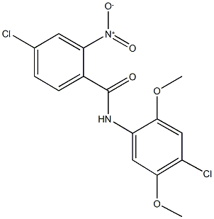 4-chloro-N-[4-chloro-2,5-bis(methyloxy)phenyl]-2-nitrobenzamide Struktur