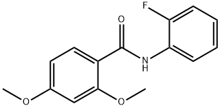 N-(2-fluorophenyl)-2,4-dimethoxybenzamide Struktur