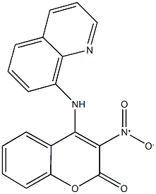 3-nitro-4-(8-quinolinylamino)-2H-chromen-2-one Struktur