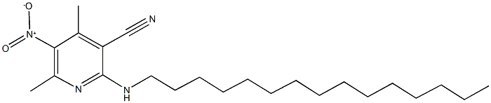 5-nitro-4,6-dimethyl-2-(pentadecylamino)nicotinonitrile Struktur