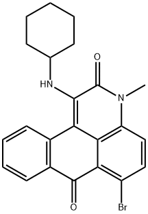 6-bromo-1-(cyclohexylamino)-3-methyl-3H-naphtho[1,2,3-de]quinoline-2,7-dione Struktur