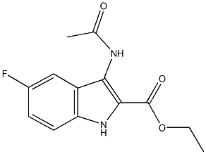 ethyl 3-(acetylamino)-5-fluoro-1H-indole-2-carboxylate Struktur