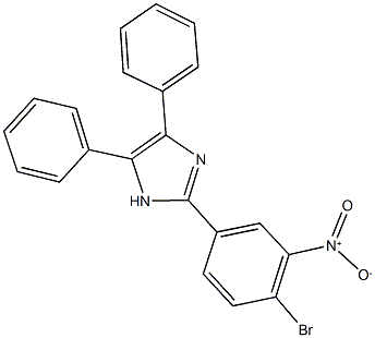 2-{4-bromo-3-nitrophenyl}-4,5-diphenyl-1H-imidazole Struktur