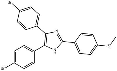 4-[4,5-bis(4-bromophenyl)-1H-imidazol-2-yl]phenyl methyl sulfide Struktur