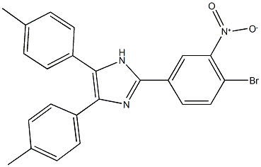 2-{4-bromo-3-nitrophenyl}-4,5-bis(4-methylphenyl)-1H-imidazole Struktur