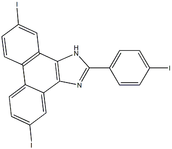 5,10-diiodo-2-(4-iodophenyl)-1H-phenanthro[9,10-d]imidazole Struktur