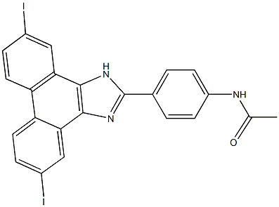 N-[4-(5,10-diiodo-1H-phenanthro[9,10-d]imidazol-2-yl)phenyl]acetamide Struktur