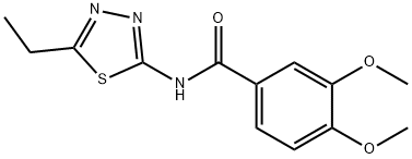 N-(5-ethyl-1,3,4-thiadiazol-2-yl)-3,4-dimethoxybenzamide Struktur