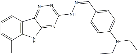 4-(diethylamino)benzaldehyde (6-methyl-5H-[1,2,4]triazino[5,6-b]indol-3-yl)hydrazone Struktur