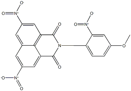 5,8-bisnitro-2-[2-nitro-4-(methyloxy)phenyl]-1H-benzo[de]isoquinoline-1,3(2H)-dione Struktur