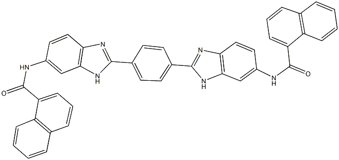 N-(2-{4-[6-(1-naphthoylamino)-1H-benzimidazol-2-yl]phenyl}-1H-benzimidazol-6-yl)-1-naphthamide Struktur