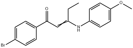 1-(4-bromophenyl)-3-(4-methoxyanilino)-2-penten-1-one Struktur