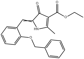 ethyl 5-[2-(benzyloxy)benzylidene]-2-methyl-4-oxo-4,5-dihydro-1H-pyrrole-3-carboxylate Struktur