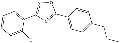 3-(2-chlorophenyl)-5-(4-propylphenyl)-1,2,4-oxadiazole Struktur