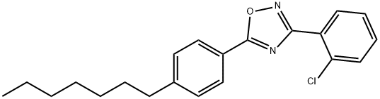 3-(2-chlorophenyl)-5-(4-heptylphenyl)-1,2,4-oxadiazole Struktur