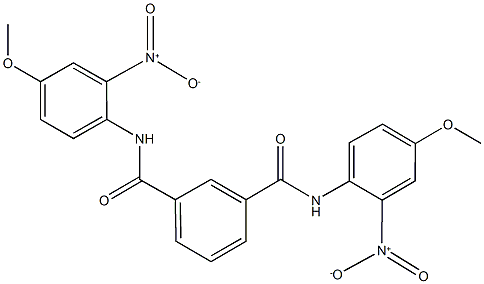 N~1~,N~3~-bis{2-nitro-4-methoxyphenyl}isophthalamide Struktur