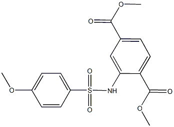 dimethyl 2-{[(4-methoxyphenyl)sulfonyl]amino}terephthalate Struktur