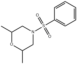 2,6-dimethyl-4-(phenylsulfonyl)morpholine Struktur