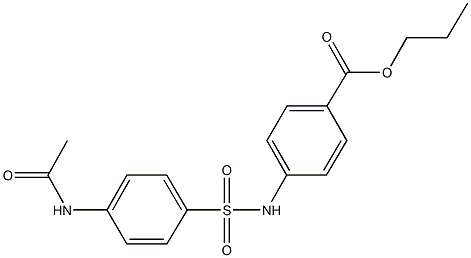 propyl 4-({[4-(acetylamino)phenyl]sulfonyl}amino)benzoate Struktur