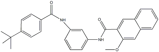 N-{3-[(4-tert-butylbenzoyl)amino]phenyl}-3-methoxy-2-naphthamide Struktur