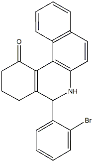 5-(2-bromophenyl)-3,4,5,6-tetrahydrobenzo[a]phenanthridin-1(2H)-one Struktur