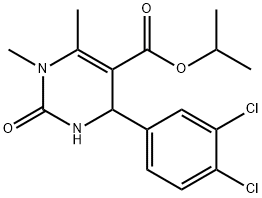 isopropyl 4-(3,4-dichlorophenyl)-1,6-dimethyl-2-oxo-1,2,3,4-tetrahydropyrimidine-5-carboxylate Struktur