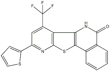 9-(2-thienyl)-7-(trifluoromethyl)pyrido[3',2':4,5]thieno[3,2-c]isoquinolin-5(6H)-one Struktur