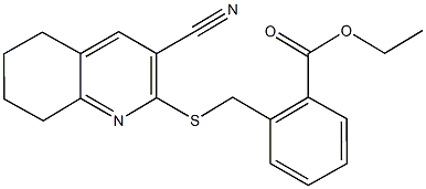 ethyl 2-{[(3-cyano-5,6,7,8-tetrahydro-2-quinolinyl)sulfanyl]methyl}benzoate Struktur