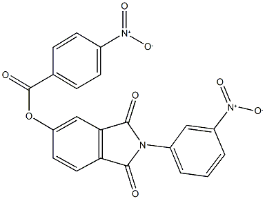 2-{3-nitrophenyl}-1,3-dioxo-2,3-dihydro-1H-isoindol-5-yl 4-nitrobenzoate Struktur