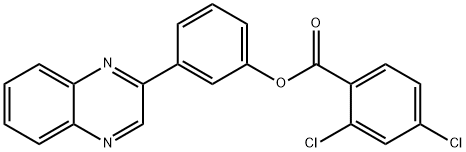 3-(2-quinoxalinyl)phenyl 2,4-dichlorobenzoate Struktur