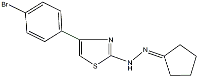 cyclopentanone [4-(4-bromophenyl)-1,3-thiazol-2-yl]hydrazone Struktur