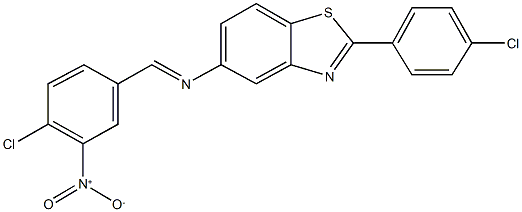 5-({4-chloro-3-nitrobenzylidene}amino)-2-(4-chlorophenyl)-1,3-benzothiazole Struktur