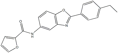 N-[2-(4-ethylphenyl)-1,3-benzoxazol-5-yl]-2-furamide Struktur