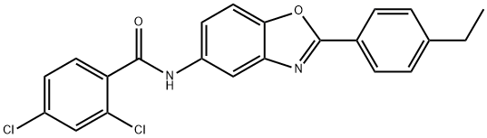 2,4-dichloro-N-[2-(4-ethylphenyl)-1,3-benzoxazol-5-yl]benzamide Struktur