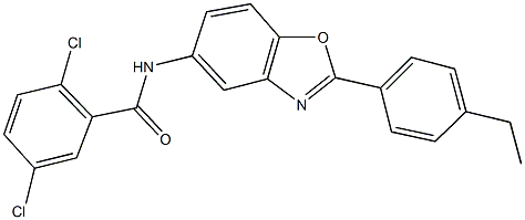 2,5-dichloro-N-[2-(4-ethylphenyl)-1,3-benzoxazol-5-yl]benzamide Struktur