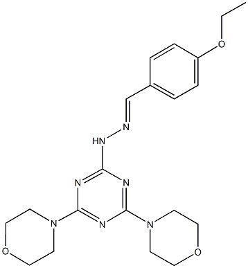 4-ethoxybenzaldehyde [4,6-di(4-morpholinyl)-1,3,5-triazin-2-yl]hydrazone Struktur