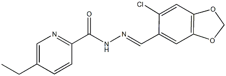 N'-[(6-chloro-1,3-benzodioxol-5-yl)methylene]-5-ethyl-2-pyridinecarbohydrazide Struktur