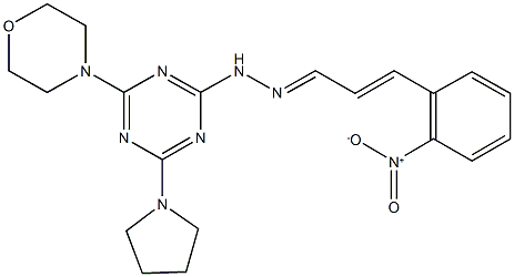 3-{2-nitrophenyl}acrylaldehyde [4-(4-morpholinyl)-6-(1-pyrrolidinyl)-1,3,5-triazin-2-yl]hydrazone Struktur